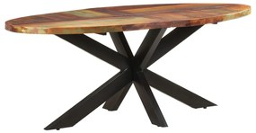 Jedálenský stôl oválny 200x100x75 cm masívne recyklované drevo