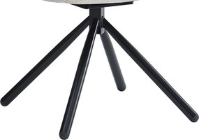 Jedálenská stolička Livela, krémová štrukturovaná tkanina