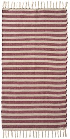 Ib Laursen Bavlnený behúň na podlahu Red Stripes 60 × 120 cm