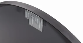 Čierne nástenné okrúhle zrkadlo LEOBERT - rôzne veľkosti Priemer zrkadla: 60 cm