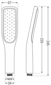 Mexen príslušenstvo - hlavica ručnej sprchy R-49, biela-zlatá, 79549-25