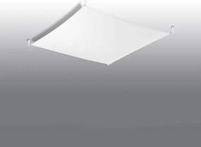 Stropné svietidlo Luna, 1x biele textilné tienidlo, (105 cm)