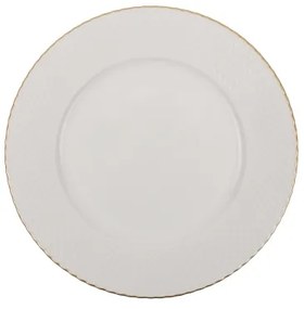 Jedálenská súprava 24 ks biela/zlatá/porcelán