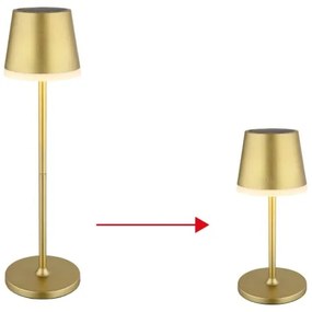 Globo 36637GM - LED Solárne svietidlo LED/0,6W/3V 3000K IP44 zlatá