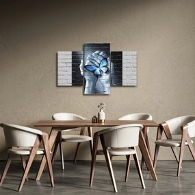 Obraz - Motýľ na stene (90x60 cm)