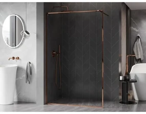 Mexen Kioto-XF, sprchová zástena s rámom 150 x 202 cm, 10mm číre sklo, profil ružové zlato, 800-150-104-60-00-X