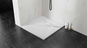 Besco Štvorcová sprchová vanička z SMC kompozitu VEXO MARBLE SQ 80x80 (90x90) BESCO-Rozmery: 80x80