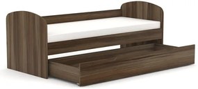 Detská posteľ so zásuvkou REA Kakuna 80x200cm - orech rockpile