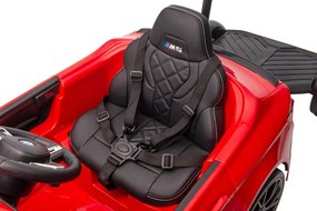 LEAN CARS BMW M5 batériové auto s rodičovskou platformou Červená farba