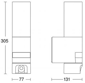 Steinel 065829 - LED Vonkajšie svietidlo so senzorom L 620 LED/13,5W/230V IP44
