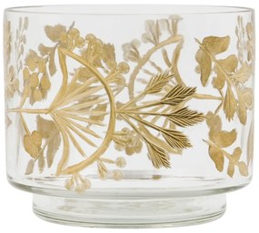 House Doctor Sklenený svietnik Find Clear Gold