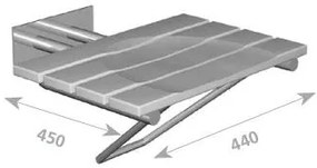 Novaservis - Sedačka do sprchy sklopná leštená nerez, R6699,44