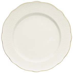 26-dielna jedálenská súprava, biela/zlatá, porcelán