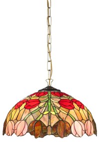 Vitráž závesná lampa TULIP Ø40 1*E27