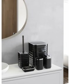 Kúpeľňový set WAVE 5 ks čierna/chróm