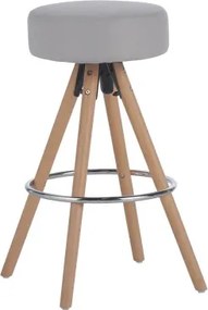 Barová stolička Helsing, svetlo šedá látka%