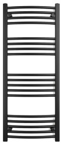 Erga Puerto, vykurovacie teleso 1200x500 mm, 511W, čierna matná, ERG-LAV-GRZE-BK-50120