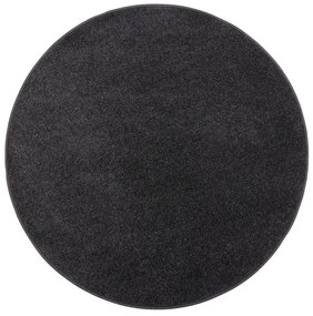 Vopi koberce Kusový koberec Eton čierny 78 kruh - 80x80 (priemer) kruh cm