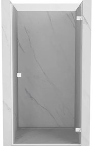 Mexen, Mexen Lunar-B výklopné pravé sprchové dvere 95 cm, transparentné, biele - 832-095-000-20-00-P