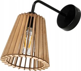 Nástenné LED svietidlo 1x E27 LOFT edison LED nad zrkadlo drevený kužeľ