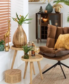 Hnedé zamatové relaxačné kreslo Chair Relax Bubby Brown - 78*73*92cm