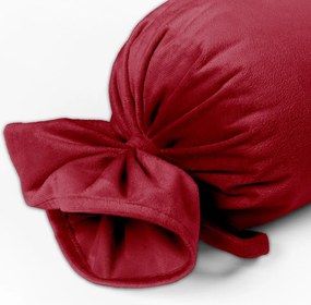 Biante Zamatový vankúš valec bonbon Velvet Prémium SVP-007 Malinovo červený 15x100 cm