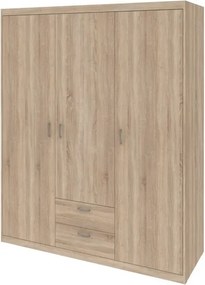 Šatníková skriňa Mega 140, dub sonoma