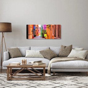 Obraz farebné talianskej uličky (120x50 cm)