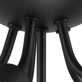 Čierne stropné svietidlo bez tienidla Viggo – LAMKUR