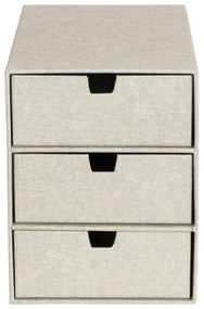 Béžový zásuvkový box s 3 zásuvkami Bigso Box of Sweden Ingrid