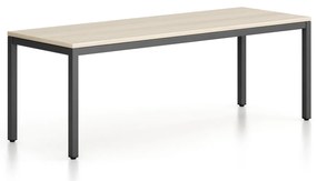 Lavica FRAME, čierna podnož, 1685 x 404 x 468 mm, dub prírodný