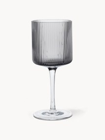 Ručne fúkané reliéfne poháre na biele víno Ripple, 2 ks