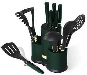 Berlinger Haus 12-dielna sada kuchynského náčinia v stojane Emerald Collection