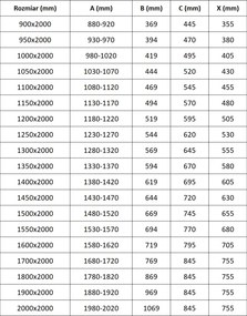 Mexen Exo, posuvné sprchové dvere 110 cm, číre sklo, zlatá, 8151-110-000-50-00