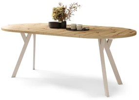 Rozkladací jedálenský stôl ARTUR dub artisan/béžová