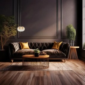 LED Luster na lanku VASO LED/4W/230V pr. 18 cm zlatá/dymová