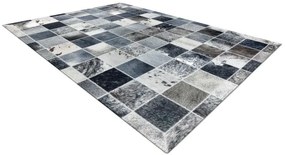 Koberec PATCHWORK 21716 sivý - imitácia kože krava