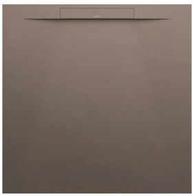 LAUFEN Pro S štvorcová sprchová vanička z materiálu Marbond, lineárny odtok na kratšej strane, 900 x 900 x 28 mm, matná kávová, H2101801290001