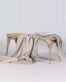 Deka Merinos 140x200cm melange grey pink