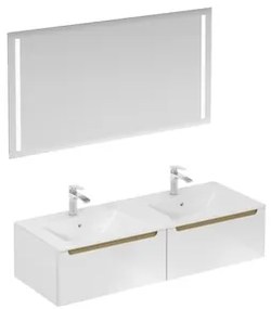 Kúpeľňová zostava s umývadlom vrátane umývadlovej batérie, vtoku a sifónu Naturel Stilla biela lesk KSETSTILLA028, 1 ks