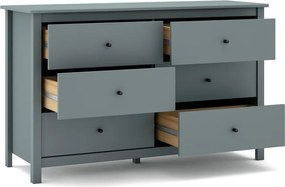 Komoda sivozelená z borovicového dreva 130x80x45 cm Misti – Marckeric