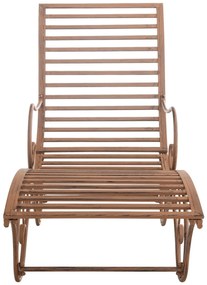 Kovová záhradné lehátko Amiens - Hnedá antik