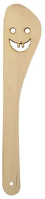 AMADEA Drevená obracačka s úsmevom, masívne drevo, dĺžka 30 cm