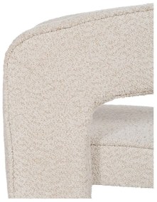 Béžové kreslo z textílie buklé – Ixia