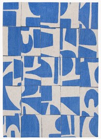 Umývateľný žakárový koberec's grafickým vzorom do interiéru/exteriéru Papercut