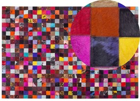 Kožený koberec 200 x 300 cm viacfarebný ENNE Beliani