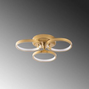 LED stropné svietidlo v zlatej farbe ø 17 cm Halka – Opviq lights