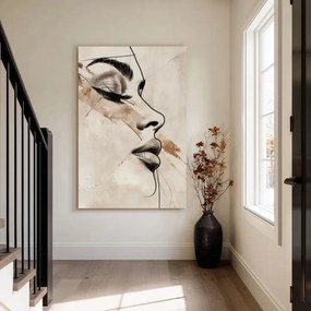 Portrét ženy v béžovej farbe