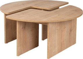 Dvojdielny konferenčný stolík LUNVERO, dub