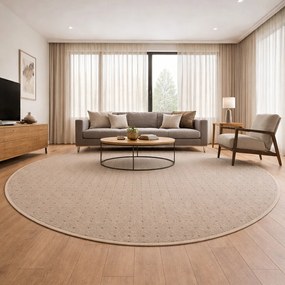 Condor Carpets, Kusový koberec Udinese béžový new kruh, 80x80 (priemer) kruh, béžová, chodba / predsieň